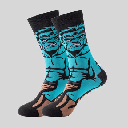SkyWaves Cartoon Novelty Crew Socks – Mid-Calf Unisex, 5-Pack