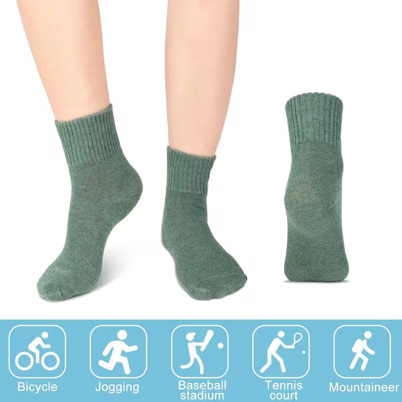 SkyWaves Smiley Face Solid Color Ankle Socks – Earthy Mixed Colors | 5-Pack
