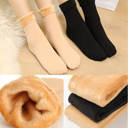 SkyWaves Ultra-Warm Fleece Lined Thermal Mid-Calf Socks – Soft Stretchy Cold Weather | 3-Pack