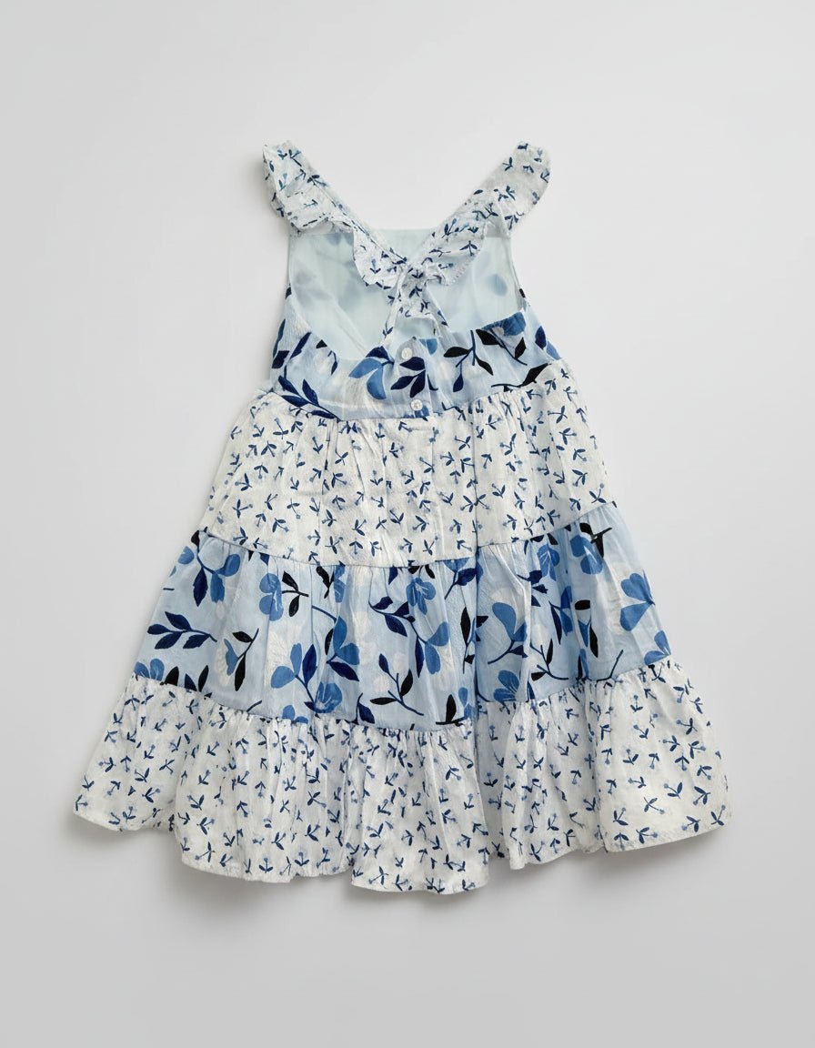 Catherine Malandrino Girls Ruffle Strap Tier Dress - SkyWaves