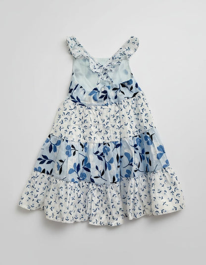 Catherine Malandrino Girls Ruffle Strap Tier Dress - SkyWaves