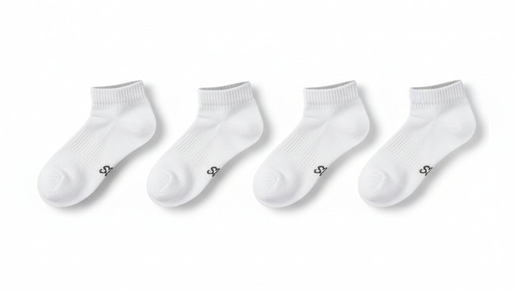 Cotton Ankle Socks - White - Coolmax Technology - SkyWaves