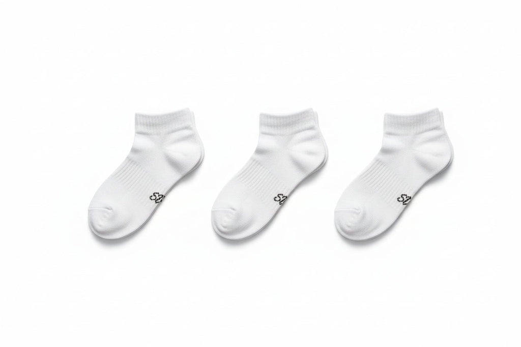Cotton Ankle Socks - White - Coolmax Technology - SkyWaves