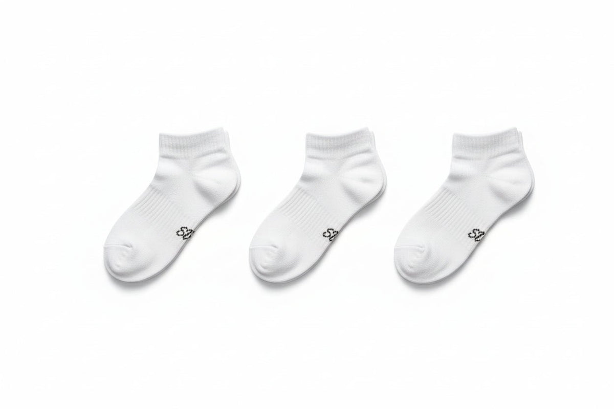 Cotton Ankle Socks - White - Coolmax Technology - SkyWaves