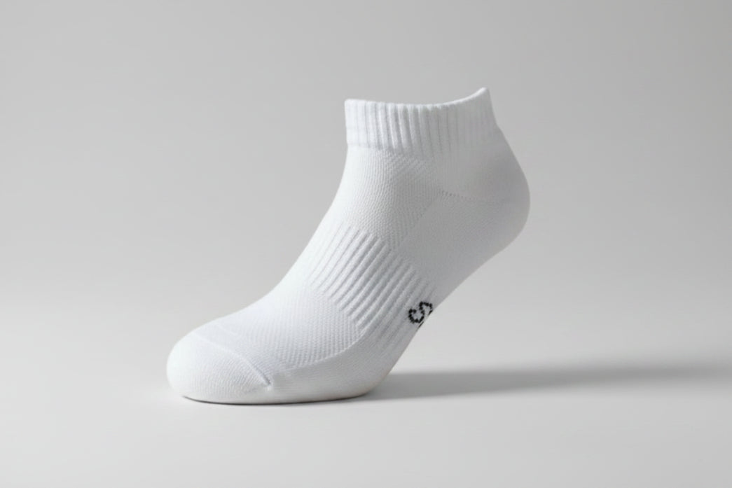 Cotton Ankle Socks - White - Coolmax Technology - SkyWaves
