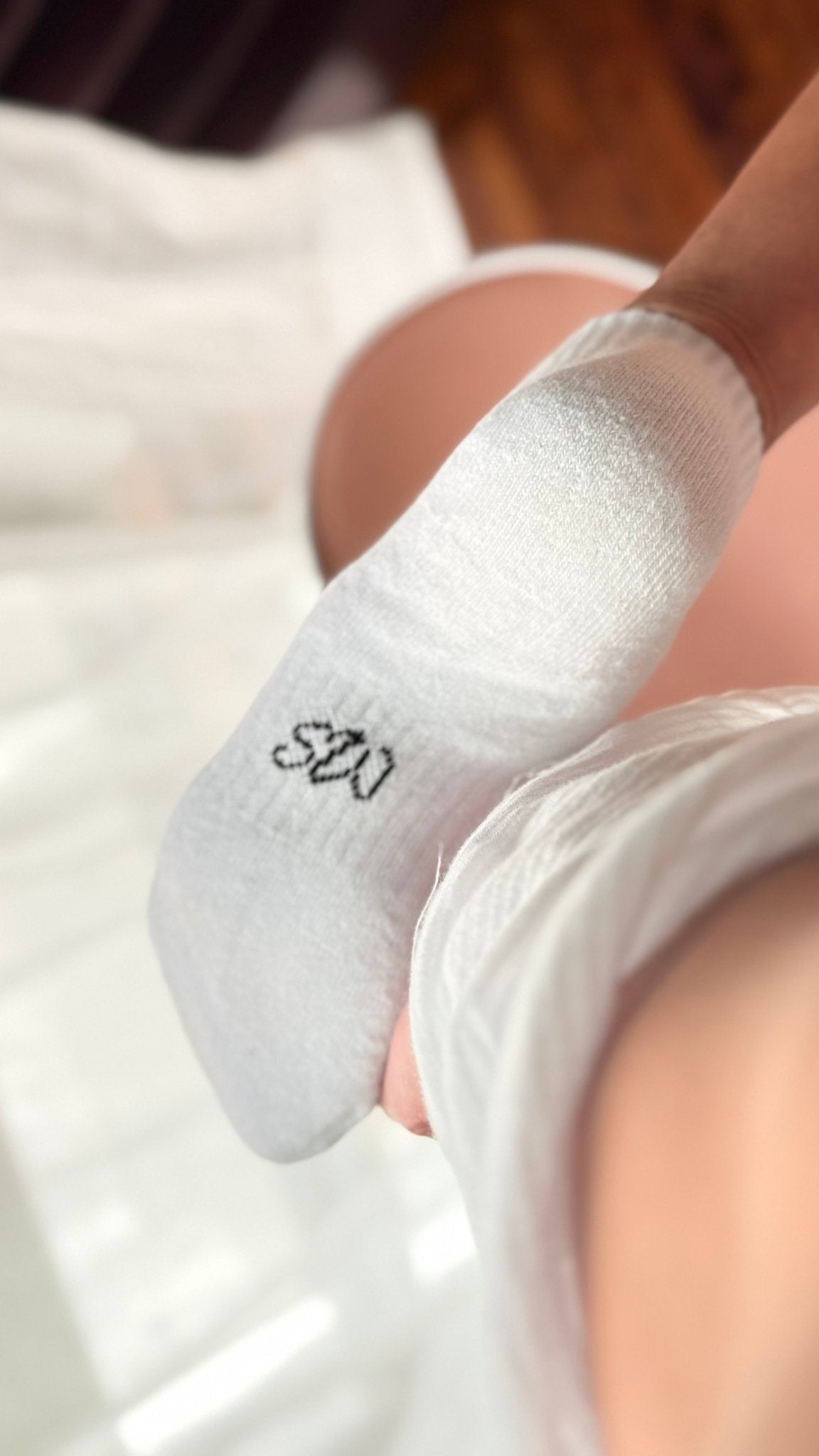 Cotton Ankle Socks - White SkyWaves© - SkyWaves