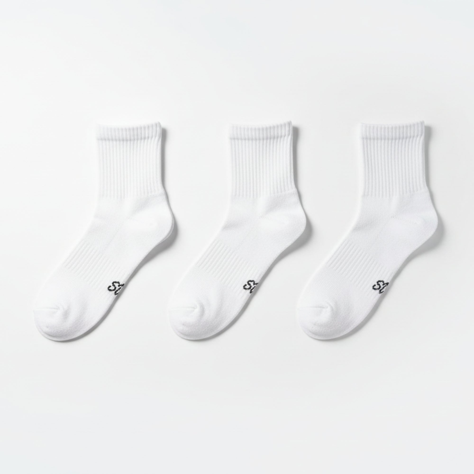 Cotton Crew Socks - White - Coolmax Technology - SkyWaves
