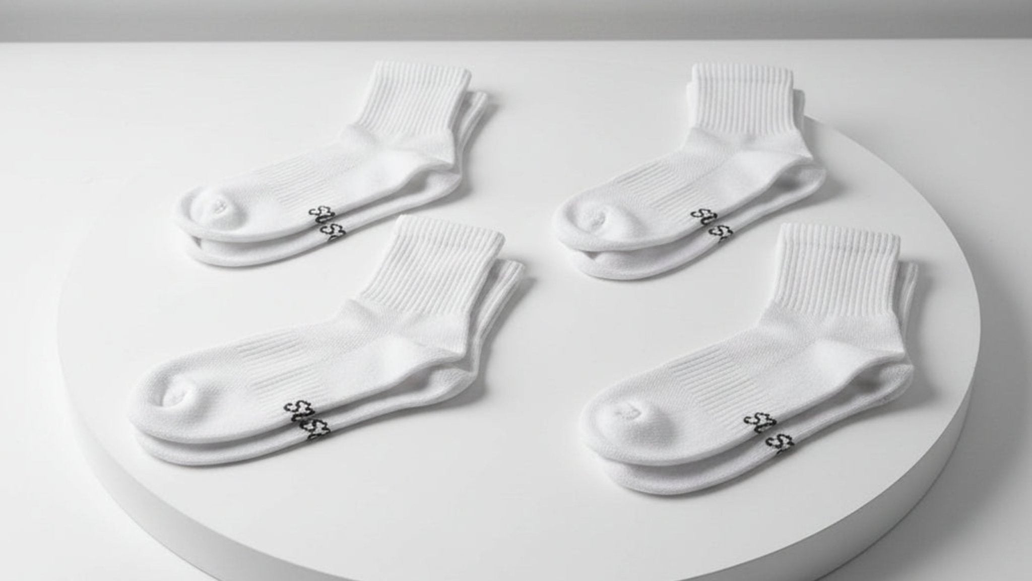Cotton Crew Socks - White - Coolmax Technology - SkyWaves
