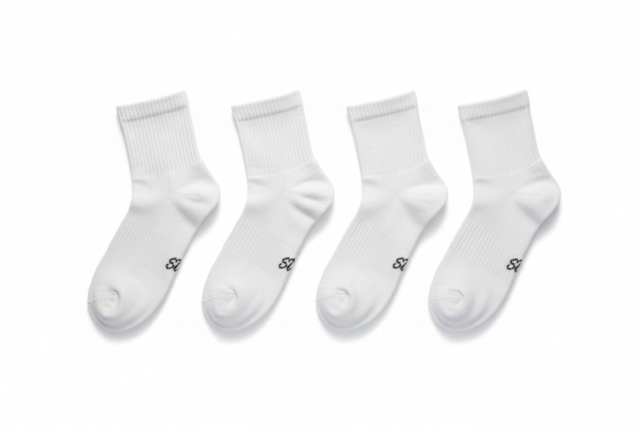Cotton Crew Socks - White - Coolmax Technology - SkyWaves