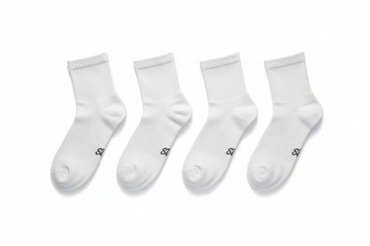 Cotton Crew Socks - White - Coolmax Technology - SkyWaves