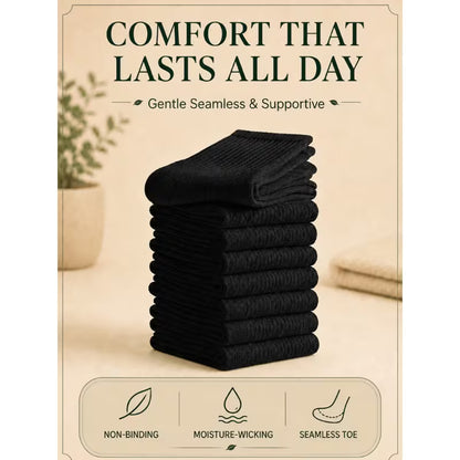 SkyWaves Diabetic Socks for Men & Women – Non-Binding Moisture-Wicking Mid-Calf | 2-Pack