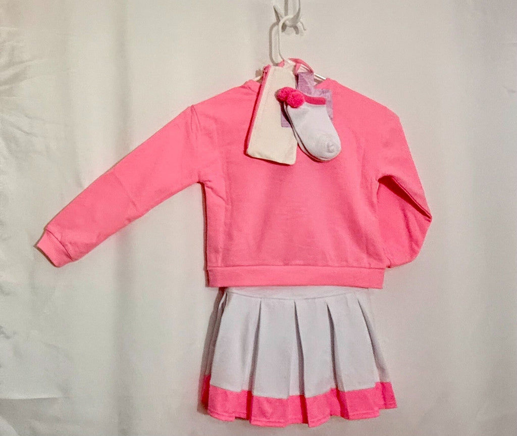 Girls Activewear outfit size 4 - 5/6 Pickleball Club Cotton Candy Pink Set - SkyWaves