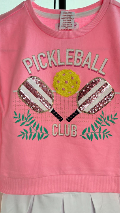 Girls Activewear outfit size 4 - 5/6 Pickleball Club Cotton Candy Pink Set - SkyWaves