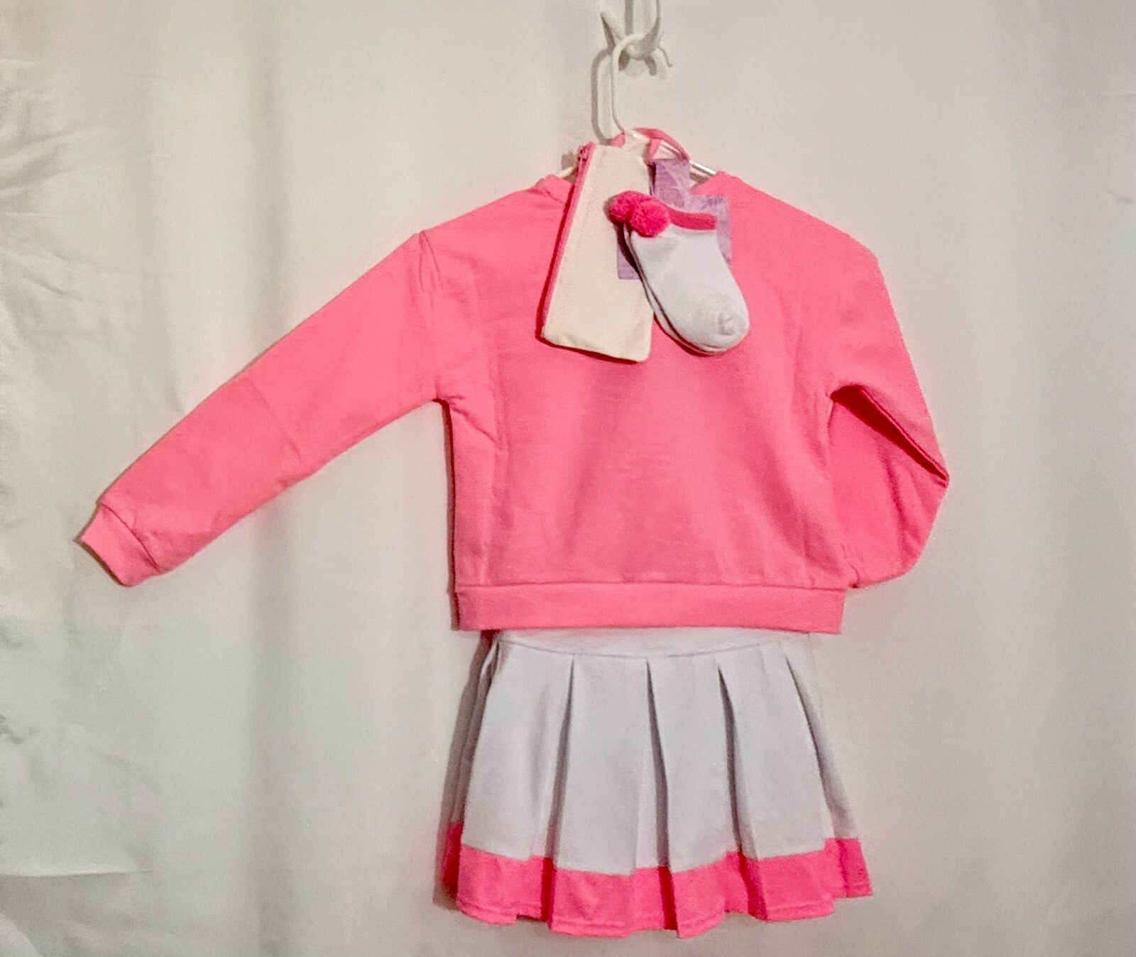 Girls Activewear outfit size 4 - 5/6 Pickleball Club Cotton Candy Pink Set - SkyWaves