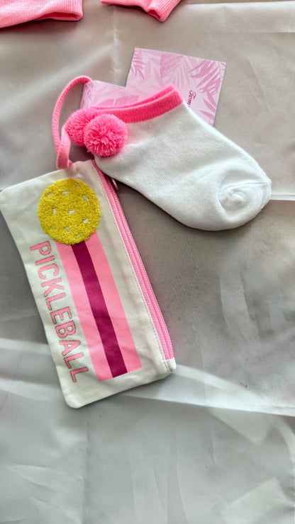 Girls Activewear outfit size 4 - 5/6 Pickleball Club Cotton Candy Pink Set - SkyWaves