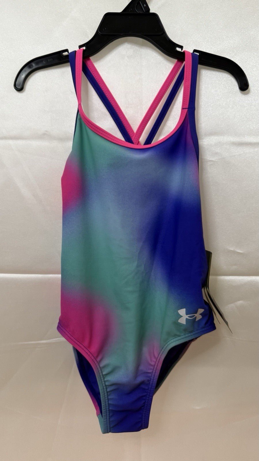 Girls Swimsuit, small, size 4, one piece, New, Polka Party by Under Armour - SkyWaves