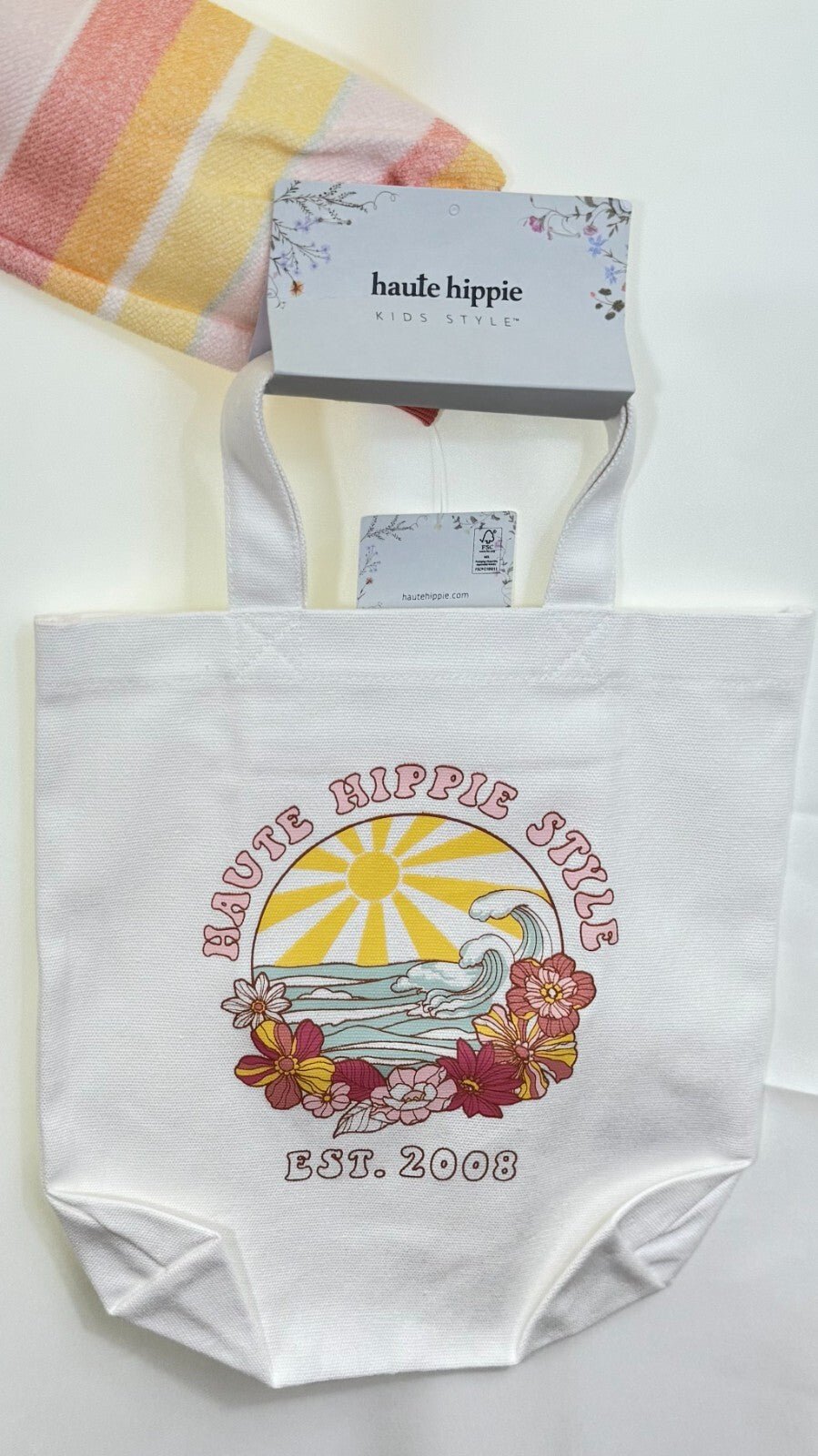 Little Girls Striped Reverse French Terry Sweatshirt and Shorts Set, with Bag. - SkyWaves