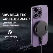 Magnetic Wireless Charger/Stand round - SkyWaves