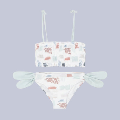 Mon Coeur Scribble Bikini,children's two - piece swimwear set - SkyWaves