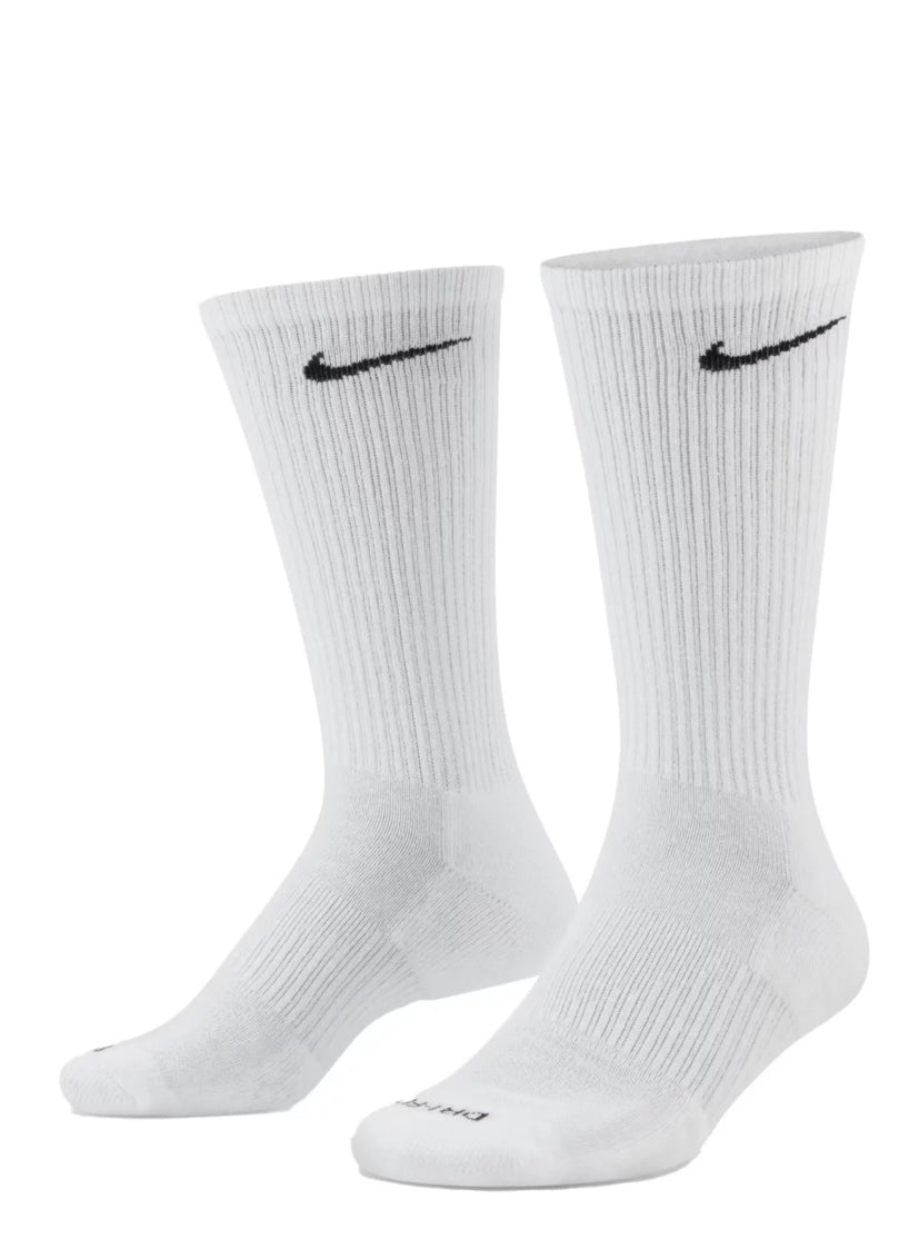 Nike Classic Dry - Fit, White soccer Knee high cushioned socks. 1 pair - SkyWaves