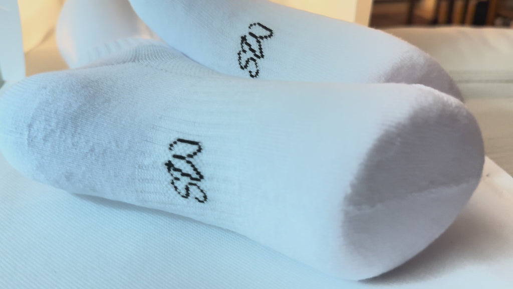 Cotton Ankle Socks - White SkyWaves©