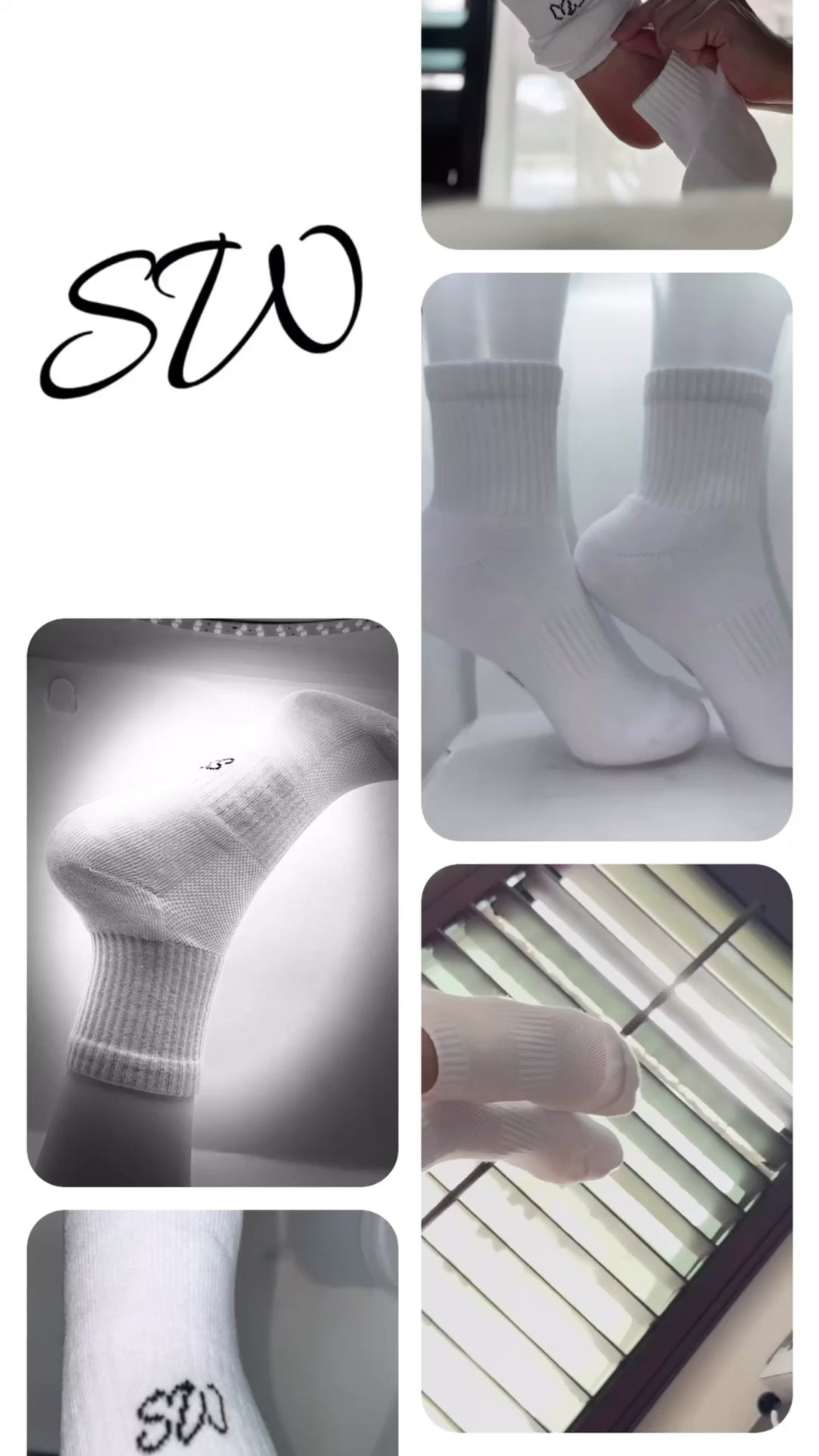 Cotton Crew Socks 3-Pack - White SkyWaves©