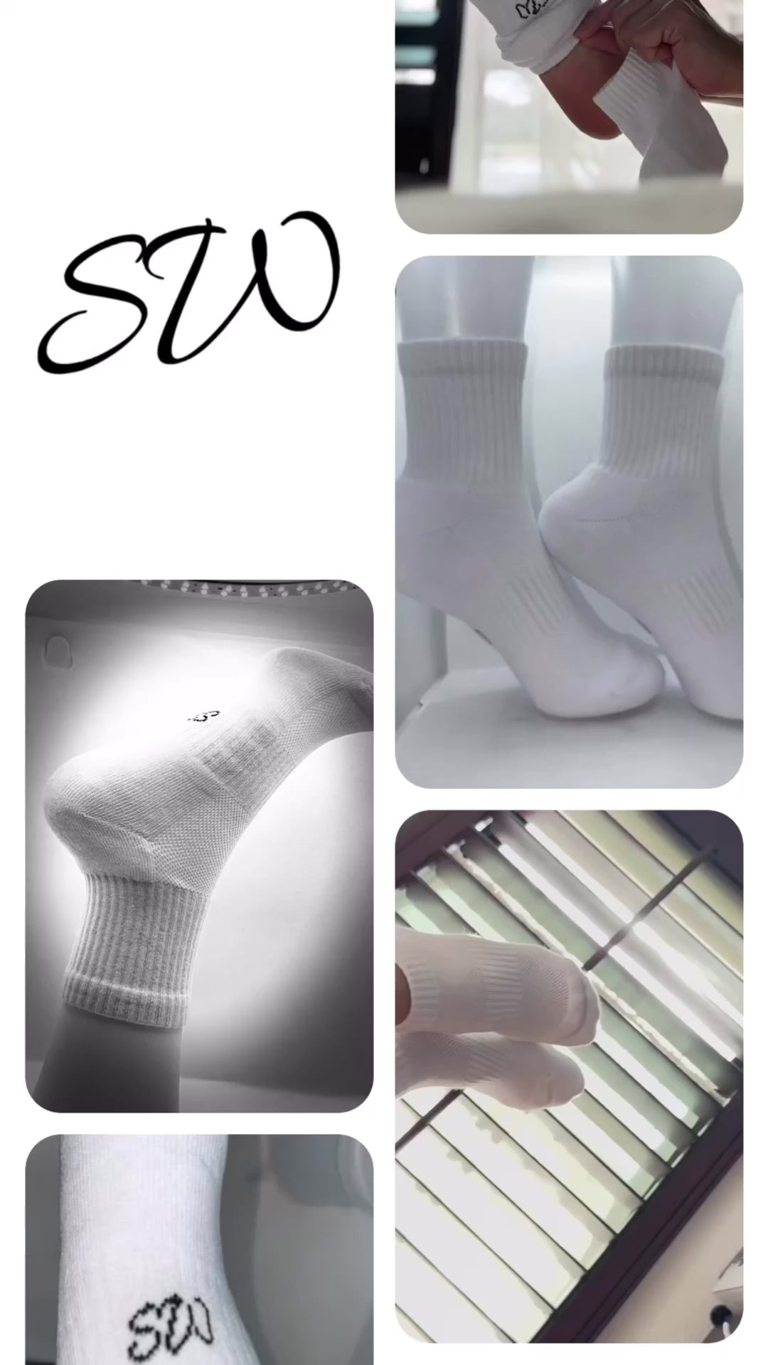 Cotton Crew Socks 3-Pack - White SkyWaves©