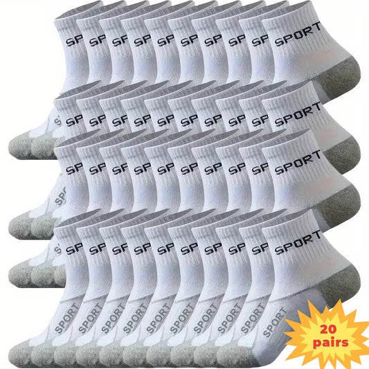 SkyWaves Men's SPORT Moisture-Wicking Athletic Socks – Reinforced Heel & Toe | 5-Pack