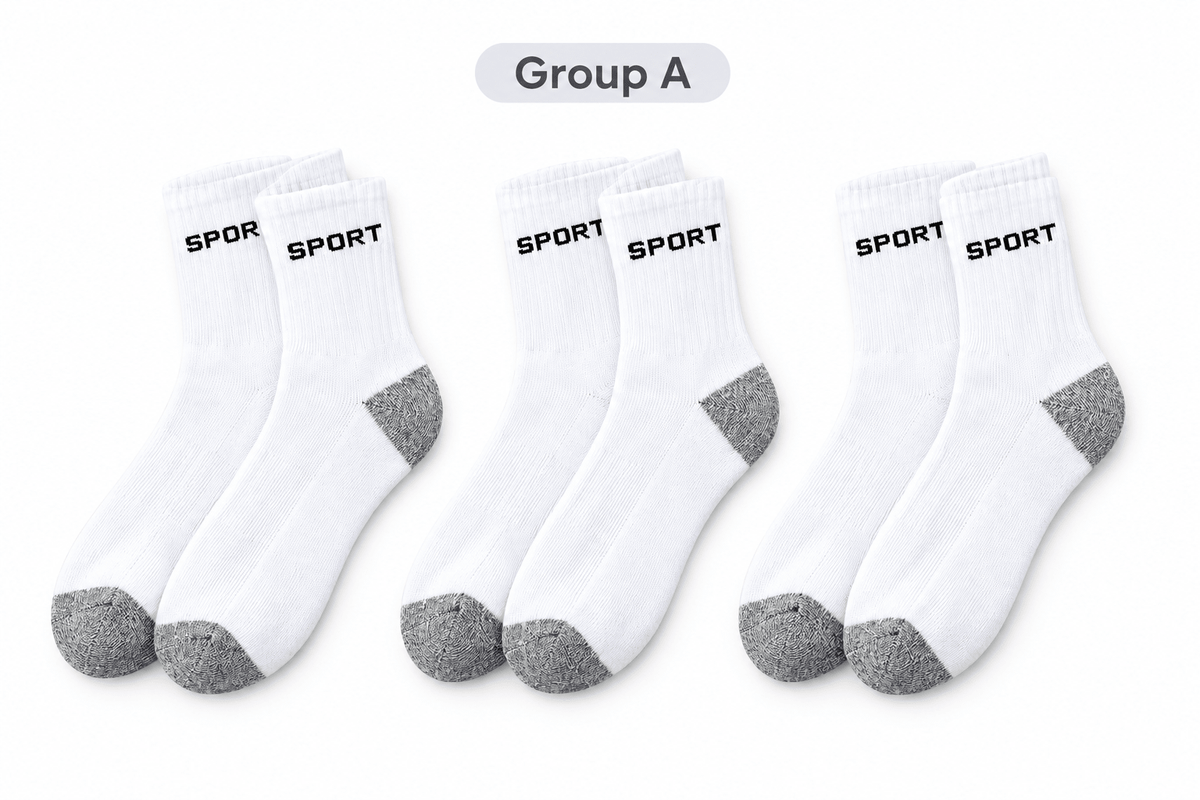 SkyWaves Men's Plus Size Tactical Crew Socks – Reinforced Grey | 3-Pack & 4-Pack - SkyWaves
