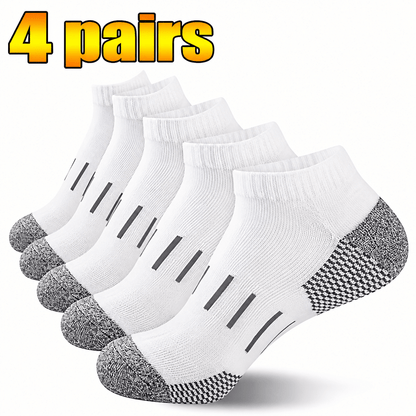 SkyWaves Men's & Women's Cushioned Athletic Ankle Socks – Breathable Performance | Multi-Pack - SkyWaves