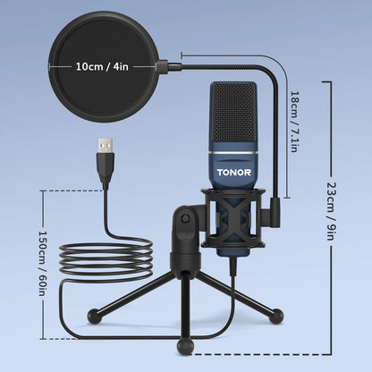 TONOR Podcast Microphone good for Podcasting, Streaming, Vocal recording. - SkyWaves