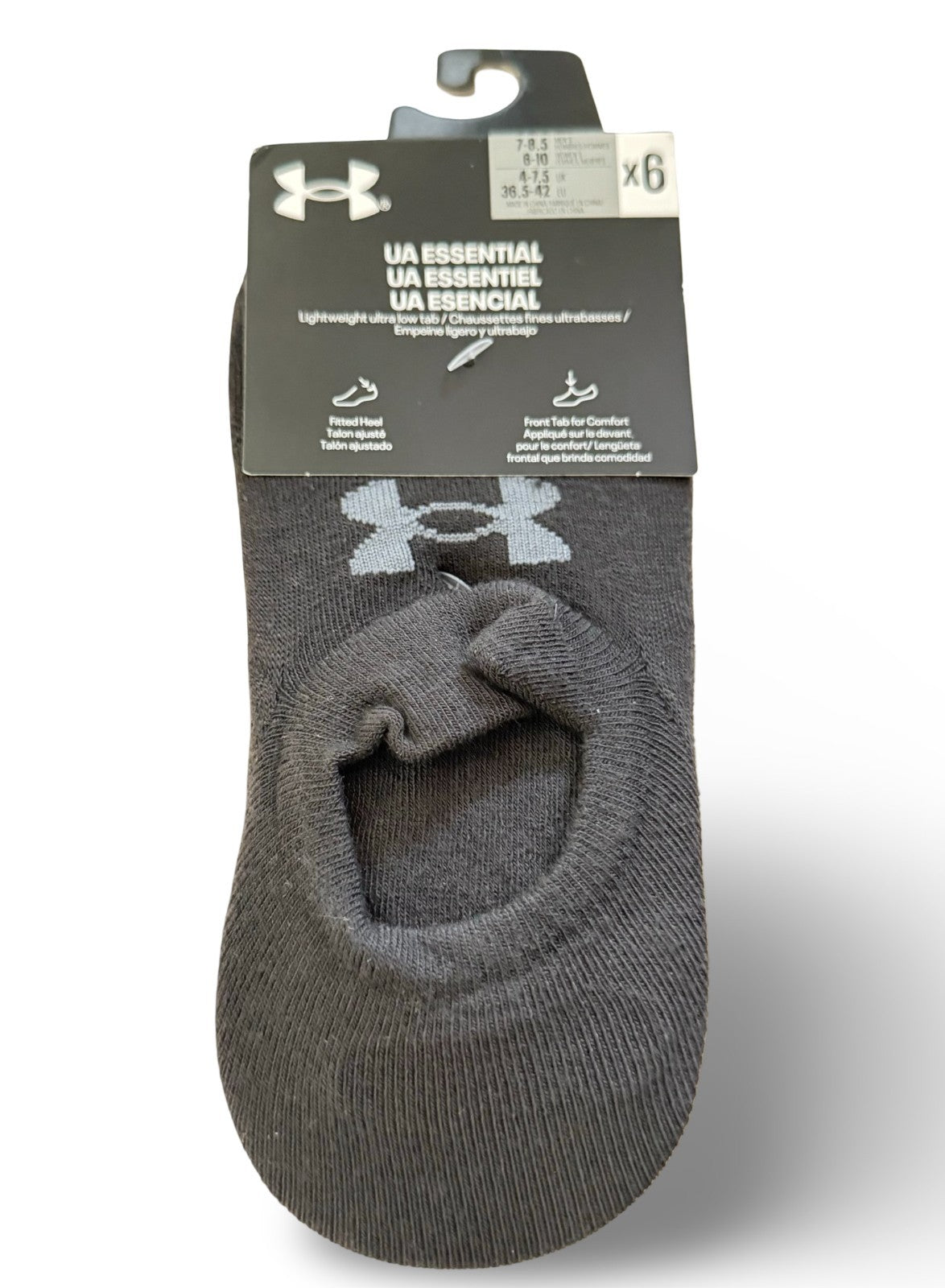 Under Armour socks, AU ESSENTIAL lightweight ultra low tab - SkyWaves