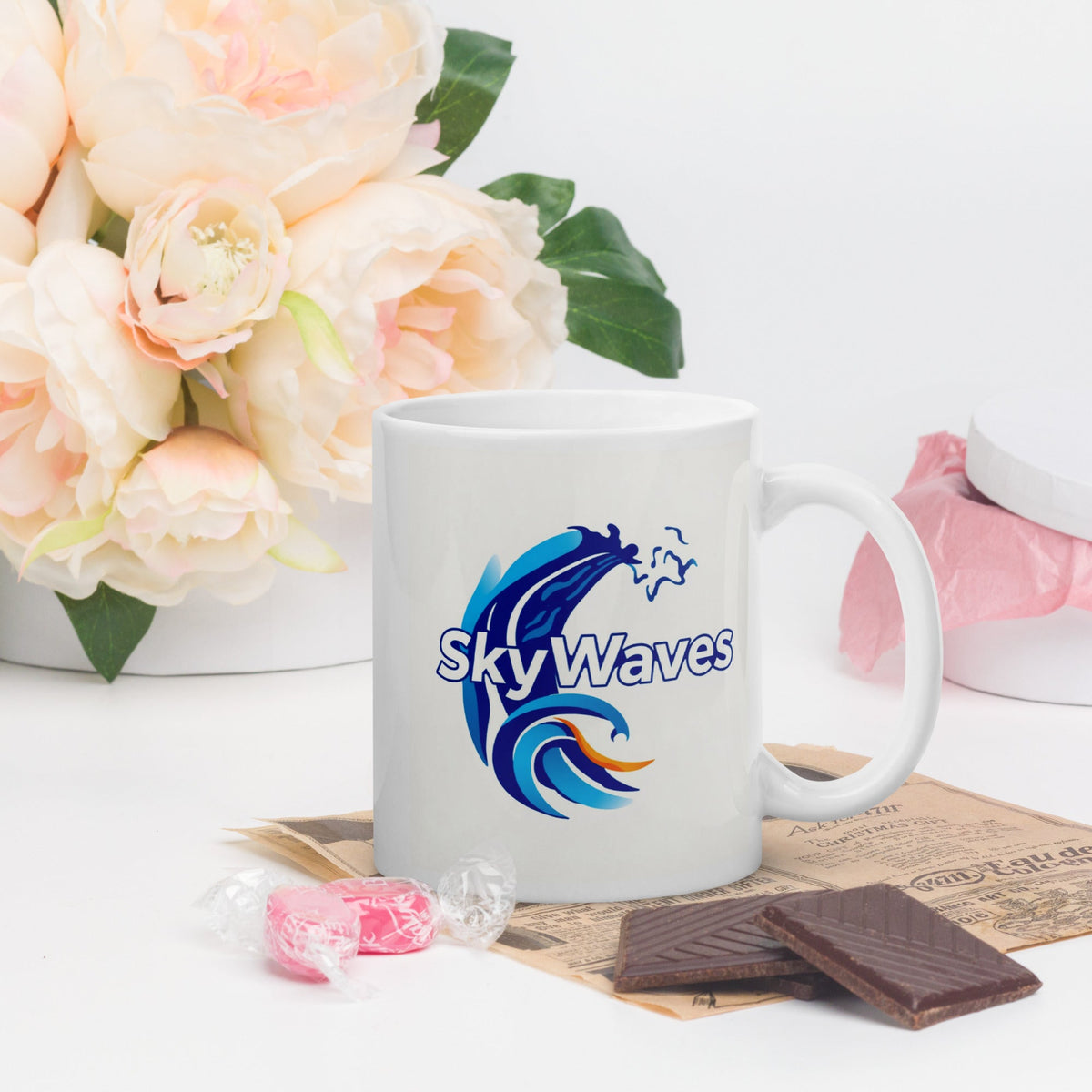 White glossy mug - SkyWaves