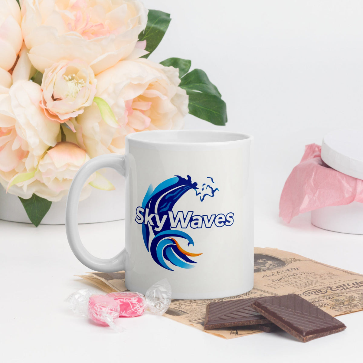 White glossy mug - SkyWaves