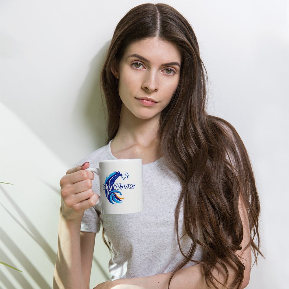 White glossy mug - SkyWaves