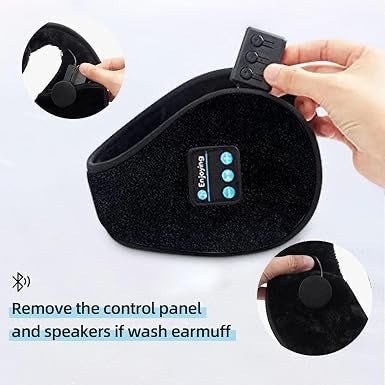 Wireless Bluetooth Earmuffs - Winter Ear Warmers with Built - in Speakers & Mic - SkyWaves