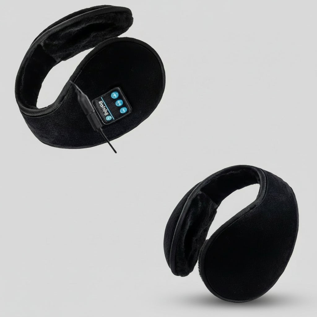Wireless Bluetooth Earmuffs - Winter Ear Warmers with Built - in Speakers & Mic - SkyWaves