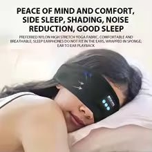 Wireless Bluetooth Headband Sleeping Headphones Sports Earphone/Headscarf Music Hat with HD Stereo Speakers Eye Mask - SkyWaves
